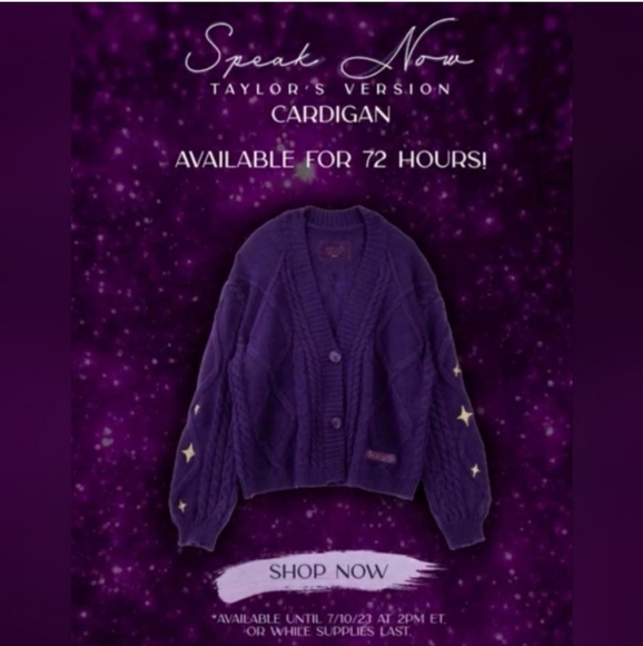 Official Taylor Swift Speak Now Cardigan - Picture 10 of 10